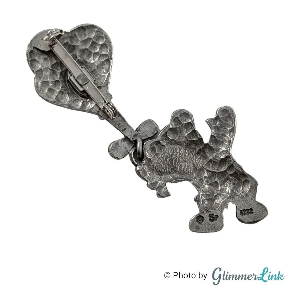 Spoontiques Teddy Bear Balloons Pewter 4202 Brooch Pin